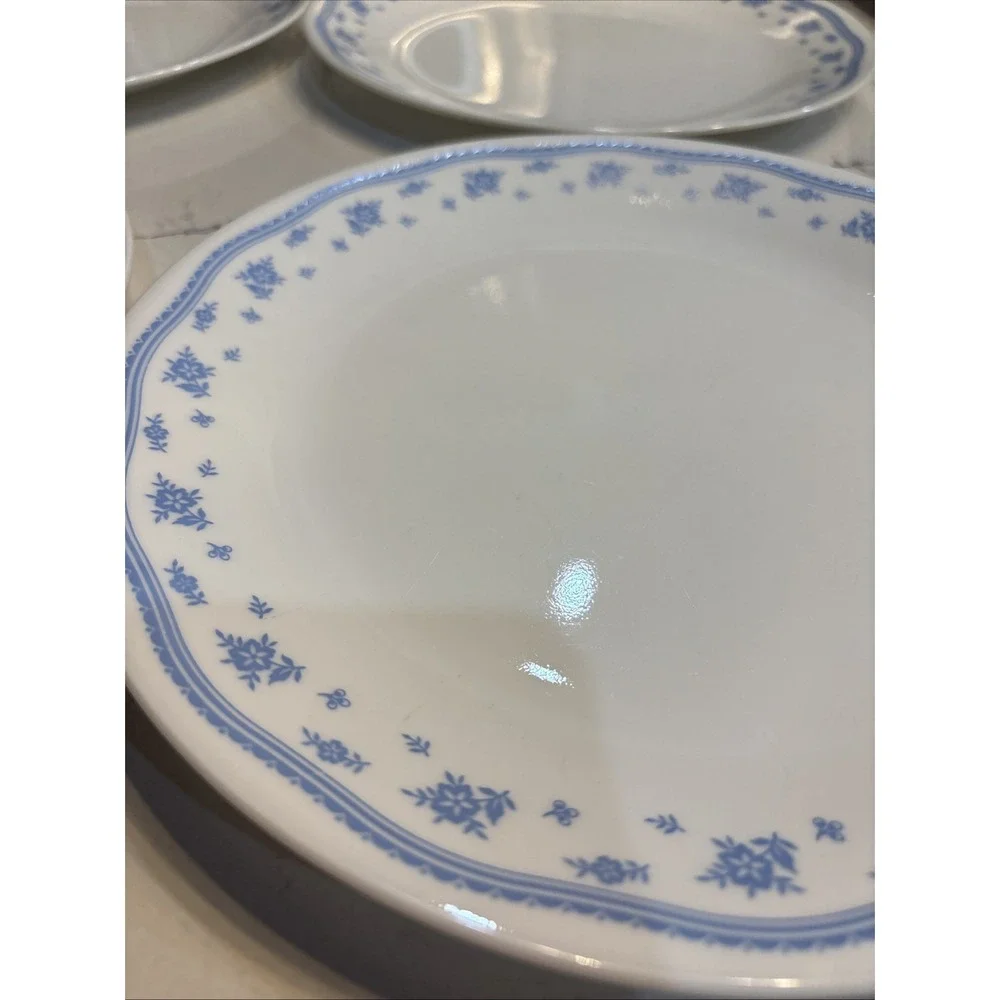 Set of 6 Corelle Morning Blue Floral 10.25